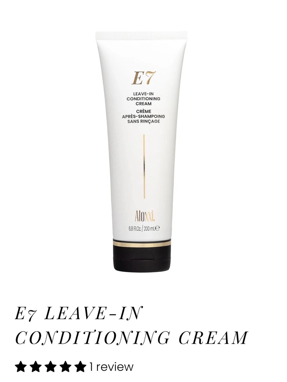Aloxxi E7 Leave-In Conditioning Cream — White